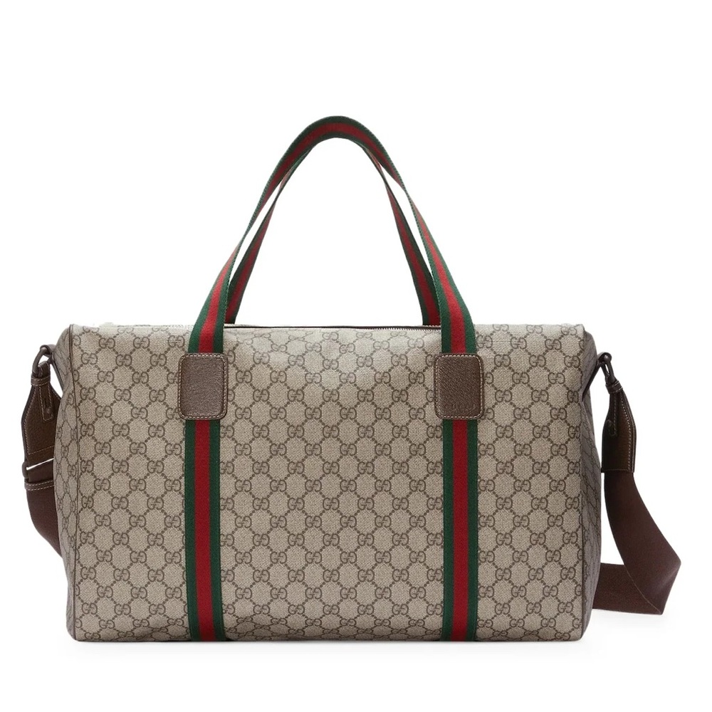 New Gucci Medium Duffle Bag With Web Detail
